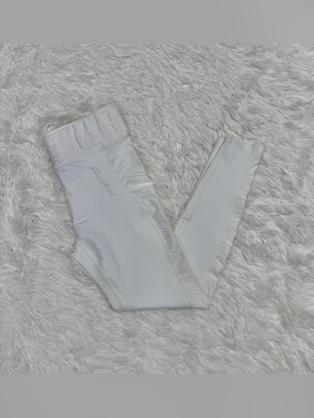 Child’s Medium White Kingsland Full Seat Horseback Riding Tights Breeches